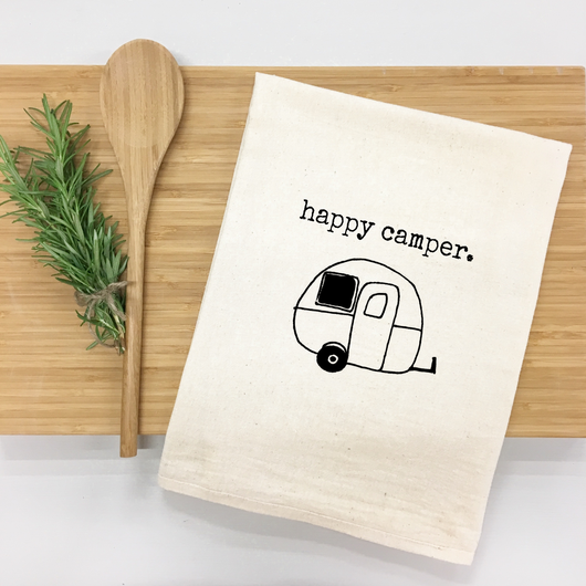 RV (happy camper) Kitchen Towel - Where Life Takes You